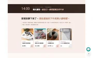The 14:00 afternoon scene with products and prices